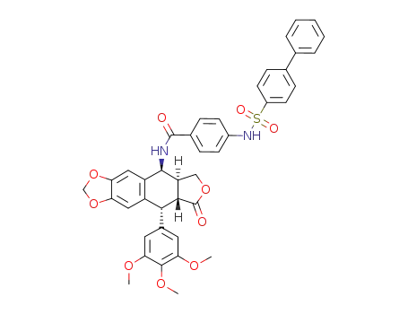 Molecular Structure of 1365699-51-9 (4β-[4'-(biphenyl-4-sulfonamido)benzamide]podophyllotoxin)