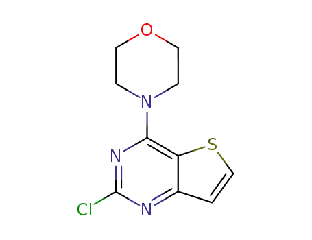 Molecular Structure of 16234-15-4 (2-Chloro-4-(morpholin-4-yl)thieno[3,2-d]pyrimidine)