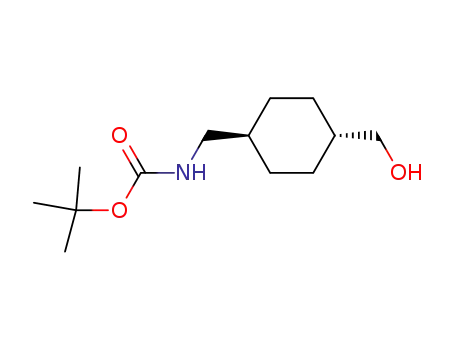 Molecular Structure of 172348-63-9 (trans-4-(Boc-aMinoMethyl)cyclohexaneMethanol, 97%)