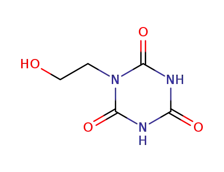 Molecular Structure of 826-98-2 (1,3,5-Triazine-2,4,6(1H,3H,5H)-trione, 1-(2-hydroxyethyl)-)