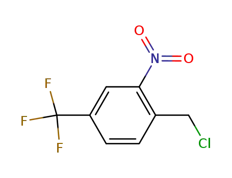 Molecular Structure of 225656-59-7 (2-NITRO-4-(TRIFLUOROMETHYL)BENZYL CHLORIDE)