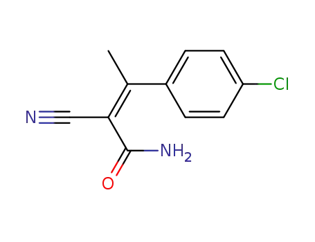 Molecular Structure of 5294-53-1 (2-Butenamide, 3-(4-chlorophenyl)-2-cyano-)