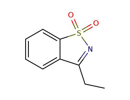 Molecular Structure of 61798-56-9 (1,2-Benzisothiazole, 3-ethyl-, 1,1-dioxide)