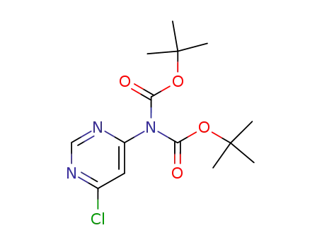 Molecular Structure of 354112-08-6 (N,N-DIBOC-4-AMINO-6-CHLOROPYRIMIDINE)