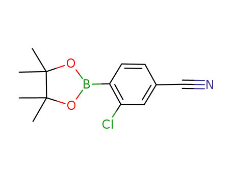 Molecular Structure of 945391-06-0 (2-Chloro-4-cyanophenylboronic Acid Pinacol Ester)