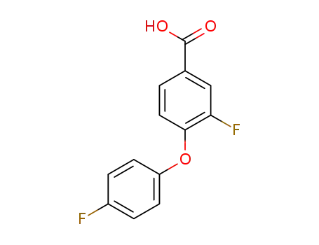 Molecular Structure of 918629-69-3 (3-fluoro-4-(4-fluorophenoxy)benzoic acid)