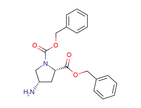 Molecular Structure of 329191-57-3 ((2S,4S)-N<sup>α</sup>-Cbz-4-aminoproline benzyl ester)