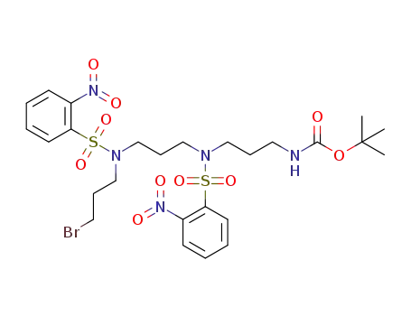 Molecular Structure of 1380167-26-9 (1-N-Boc-7-N(3-bromopropyl)-4-N,7-N-di(2-nosyl)-4-azeheptane-1,7-diamine)