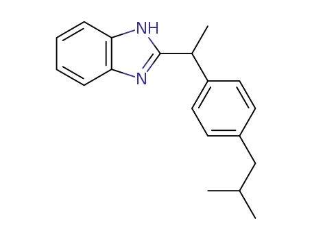 Molecular Structure of 129226-09-1 (1H-Benzimidazole, 2-[1-[4-(2-methylpropyl)phenyl]ethyl]-)