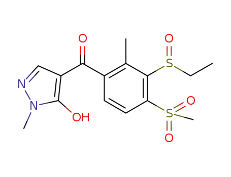 Molecular Structure of 1196958-05-0 ([3-(ethylsulfinyl)-2-methyl-4-(methylsulfonyl)phenyl](5-hydroxy-1-methyl-1H-pyrazol-4-yl)methanone)