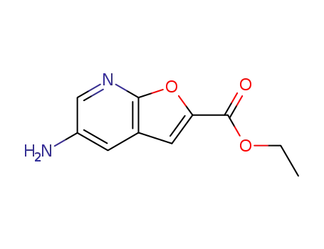 Molecular Structure of 6562-74-9 (Furo[2,3-b]pyridine-2-carboxylic acid, 5-amino-, ethyl ester)