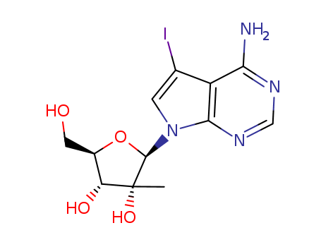 5-Iodo-7-(2-C-methyl-beta-D-ribofuranosyl)-7H-pyrrolo[2,3-d]pyrimidin-4-amine(847551-49-9)