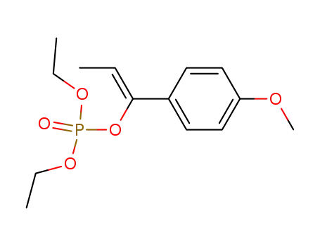 Molecular Structure of 530085-88-2 (Phosphoric acid, diethyl (1Z)-1-(4-methoxyphenyl)-1-propenyl ester)