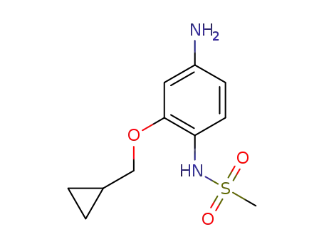 Molecular Structure of 1428846-97-2 (N-(4-amino-2-(cyclopropylmethoxy)phenyl)-methanesulfonamide)