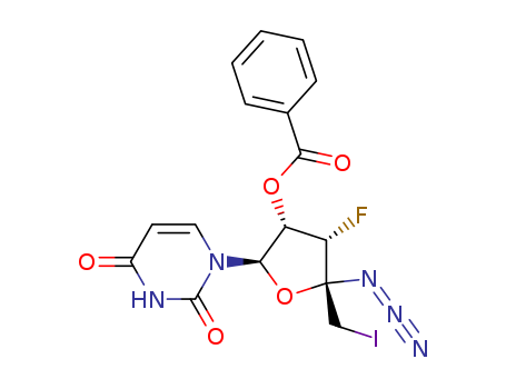 benzoic acid (2R,3S,4S,5S)-5-azido-2-(2,4-dioxo-3,4-dihydro-2H-pyriMidin-1-yl)-4-fluoro-5-iodoMethyl-tetrahydro-furan-3-yl esterine-2,4-dione
