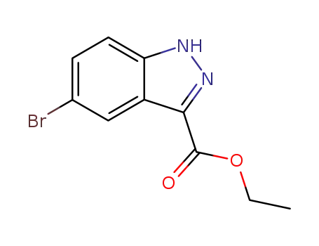 Molecular Structure of 1081-04-5 (5-BROMO-1H-INDAZOLE-3-CARBOXYLIC ACID ETHYL ESTER)