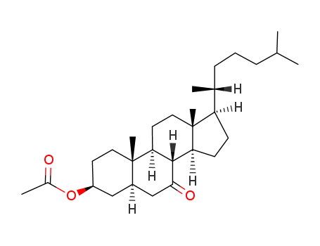 Molecular Structure of 6038-71-7 (7-Oxo-5α-cholestane-3β-ol acetate)