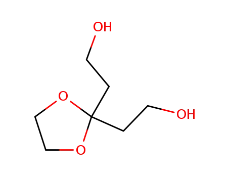 Molecular Structure of 5694-95-1 (1,3-Dioxolane-2,2-diethanol)