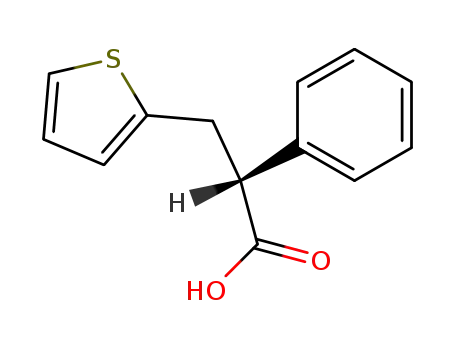 Molecular Structure of 51535-43-4 (2-phenyl-3-(thiophen-2-yl)propanoic acid)