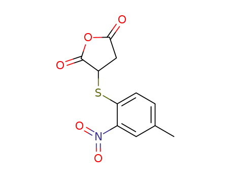 Molecular Structure of 7190-12-7 (2,5-Furandione, dihydro-3-[(4-methyl-2-nitrophenyl)thio]-)