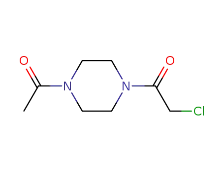 Molecular Structure of 565165-44-8 (1-(4-ACETYL-PIPERAZIN-1-YL)-2-CHLORO-ETHANONE)