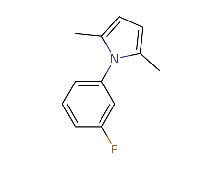 Molecular Structure of 146135-21-9 (1-(3-Fluorophenyl)-2,5-diMethylpyrrole)