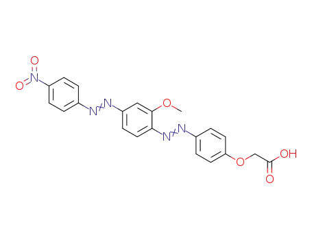 Molecular Structure of 1174937-13-3 (2-{p-[2'-methoxy-4'-(p-nitrophenylazo)phenylazo]phenoxy}-acetic acid)