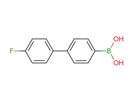 Molecular Structure of 140369-67-1 (4-(4-Fluorophenyl)phenylboronic acid)