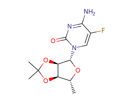 Molecular Structure of 66335-37-3 (5'-Deoxy-5-fluoro-2',3'-O-isopropylidene-D-cytidine)
