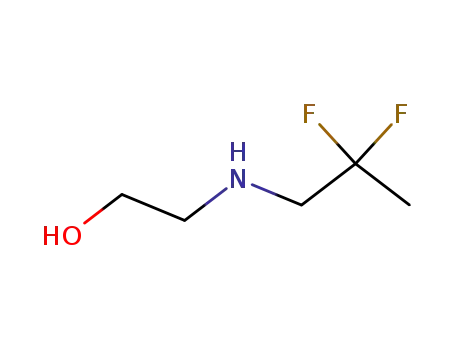Molecular Structure of 406-99-5 (Ethanol,2-[(2,2-difluoropropyl)amino]-)