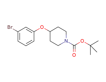 Molecular Structure of 790667-54-8 (1-BOC-4-(3-bromophenoxy)piperidine)