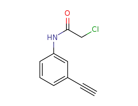 Molecular Structure of 175277-85-7 (N1-(3-ETH-1-YNYLPHENYL)-2-CHLOROACETAMIDE)