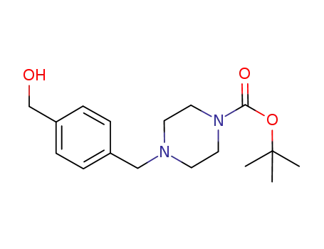 Molecular Structure of 622381-67-3 (TERT-BUTYL 4-[4-(HYDROXYMETHYL)BENZYL]TETRAHYDRO-1(2H)-PYRAZINECARBOXYLATE)