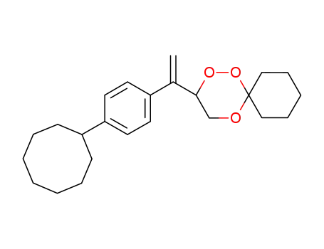 Molecular Structure of 610780-93-3 (1,2,5-Trioxaspiro[5.5]undecane, 3-[1-(4-cyclooctylphenyl)ethenyl]-)