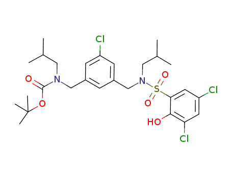 tert-butyl 3-chloro-5-((3,5-dichloro-2-hydroxy-N-isobutylphenylsulfonamido)methyl)benzyl(isobutyl)carbamate