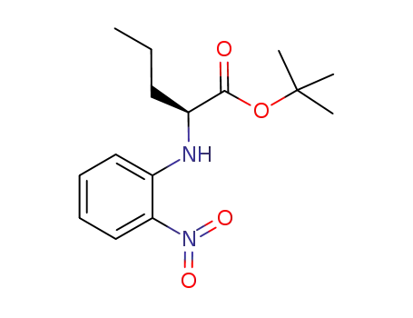 Molecular Structure of 1090903-13-1 ((S)-2-(2-nitro-phenylamino)-pentanoic acid tert-butyl ester)