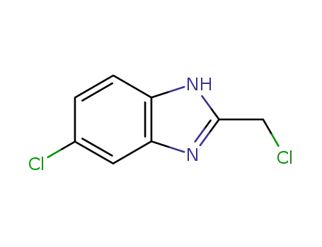 Molecular Structure of 20443-38-3 (5-Chloro-2-chloromethyl-1H-benzoimidazole)