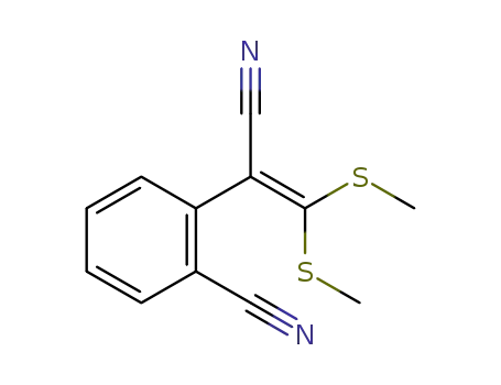Molecular Structure of 1616776-05-6 (2-[1-cyano-2,2-bis(methylsulfanyl)vinyl]benzonitrile)
