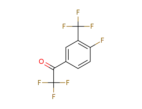 Molecular Structure of 1335013-55-2 (2,2,2-trifluoro-1-[4-fluoro-3-(trifluoromethyl)phenyl]ethanone)