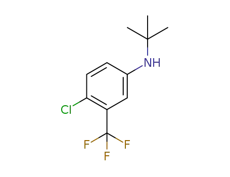 Molecular Structure of 1631962-34-9 (tert-butyl(4-chloro-3-trifluoromethylphenyl)amine)