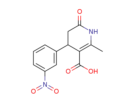 Molecular Structure of 423120-04-1 (1,4,5,6-Tetrahydro-2-methyl-4-(3-nitrophenyl)-6-oxo-3-pyridinecarboxylic acid)
