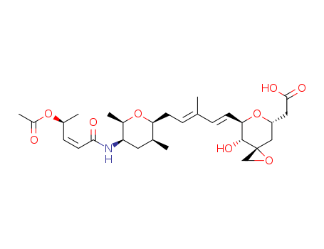 [(3R,5S,7R,8R)-7-{(1E,3E)-5-[(2S,3S,5R,6R)-5-{[(2Z,4S)-4-(acetyloxy)pent-2-enoyl]amino}-3,6-di-methyltetrahydro-2H-pyran-2-yl]-3-methylpenta-1,3-dien-1-yl}-8-hydroxy-1,6-dioxaspiro[2.5]oct-5-yl]acetic acid