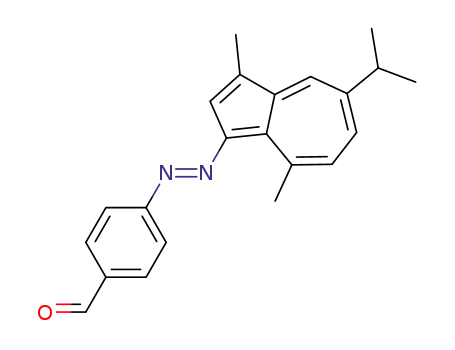 Molecular Structure of 1609117-40-9 (4-[(E)-2-(3-guaiazulenyl)diazenyl]benzene-1-carbaldehyde)