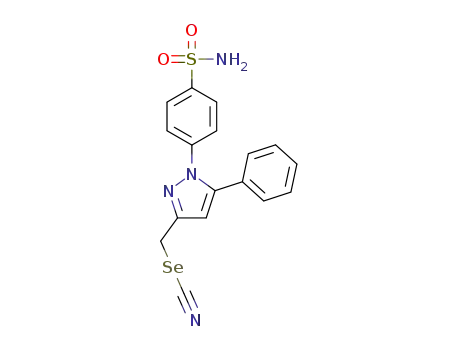 Molecular Structure of 1233858-76-8 (4-(5-phenyl-3-(selenocyanatomethyl)-1H-pyrazol-1-yl)benzenesulfonamide)