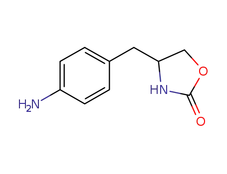 Molecular Structure of 340041-89-6 ((S)-4-(4-Aminobenzyl)oxazolidin-2-one)