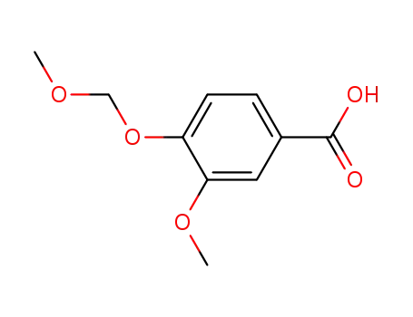 Molecular Structure of 5533-02-8 (Benzoic acid, 3-methoxy-4-(methoxymethoxy)-)