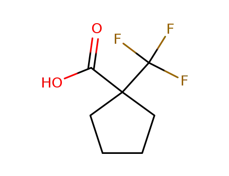 Molecular Structure of 277756-44-2 (1-(TRIFLUOROMETHYL)CYCLOPENTANE-1-CARBOXYLIC ACID)