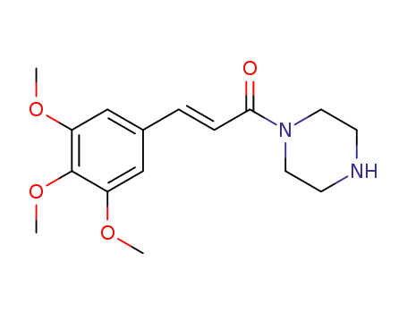 Molecular Structure of 88053-13-8 (1-(piperazin-1-yl)-3-(3,4,5-trimethoxyphenyl)prop-2-en-1-one)
