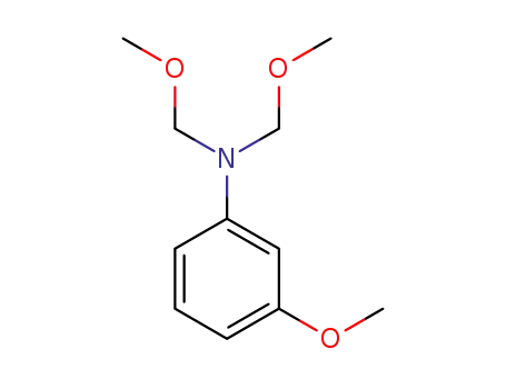 Molecular Structure of 1443365-06-7 (N,N-bis(methoxymethyl)-N-(m-methoxyphenyl)amine)