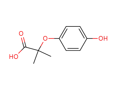 Molecular Structure of 67648-64-0 (2-(4-hydroxyphenoxy)-2-methylpropionic acid)